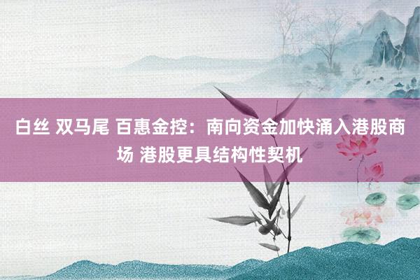 白丝 双马尾 百惠金控：南向资金加快涌入港股商场 港股更具结构性契机
