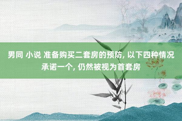 男同 小说 准备购买二套房的预防， 以下四种情况承诺一个， 仍然被视为首套房