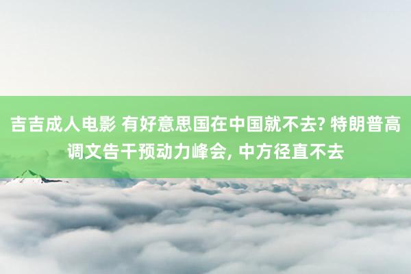 吉吉成人电影 有好意思国在中国就不去? 特朗普高调文告干预动力峰会， 中方径直不去