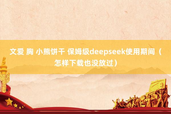 文爱 胸 小熊饼干 保姆级deepseek使用期间（怎样下载也没放过）